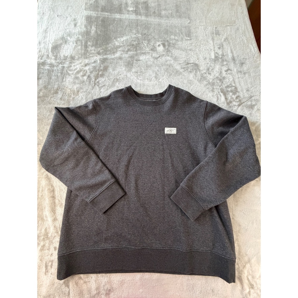 Eddie Bauer Sweatshirt Mens XXL Charcoal Gray Crewneck Fleece Pullover